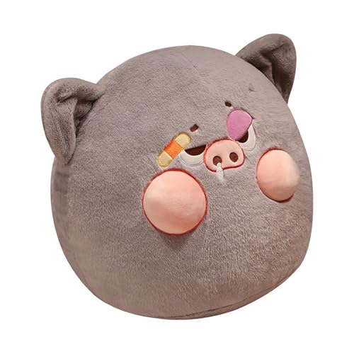 Iouyjiu Cute Stuffed Animal Pillows, Plush Cushions for Living Room, Huggable Cartoon Stuffed Cushions, Comfortable Soft Back Pillows 11.81" for Living Room, Bedroom, Car, Sofa (Gray) von Iouyjiu