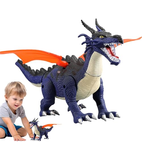 Iouyjiu Electric Walking Dinosaur Toy with Light Up Feature | Spray Mist, sound, and movement | Battery Powered Multifunctional Dinosaur Toy for Kids at Home, Kindergarten & Play Areas von Iouyjiu