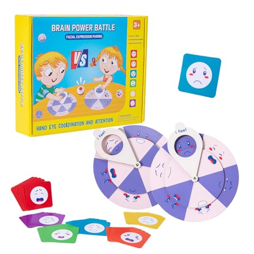 Iouyjiu Emotionsspielzeug Aus Holz, Frühe Psychische Gesundheit, Emotionsrad Für Kinder, Emotionslernspielzeug, Radspielzeug Für Frühe Psychische Gesundheit Für Vorschule Und Kindergarten von Iouyjiu