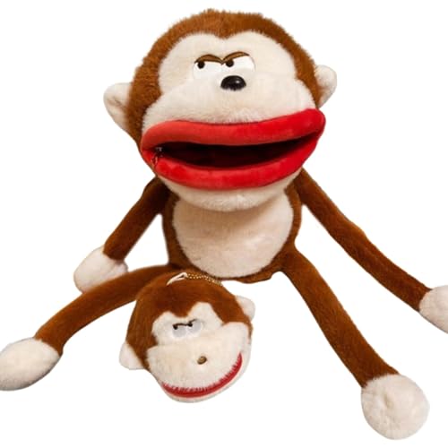 Iouyjiu Entzückendes Monkey Plüschspielzeug, getuftetes Monkey Tier mit Plüschkissen, Tierkissen, Making It a Lovable Companion für Familie, Freunde, Männer, Frauen und Kinder, 43,7 cm von Iouyjiu