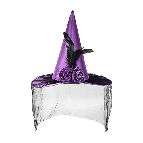 Iouyjiu Halloween Witch Hat | Stylish Witch Hat | Halloween Kostüm Accessoires | Dekorative Witch Hat | Classic Witch Kostüm | Festive Witch Attire | Spooky Kostüm Accessories von Iouyjiu