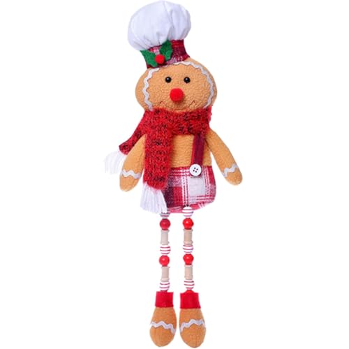 Iouyjiu Kids Stuffed Gingerbread, Cute Holiday Toy, Christmas Table Decoration, Festive Stuffed Gingerbread, Portable Gingerbread Plush Toy for Children's Rooms and Holiday Parties von Iouyjiu