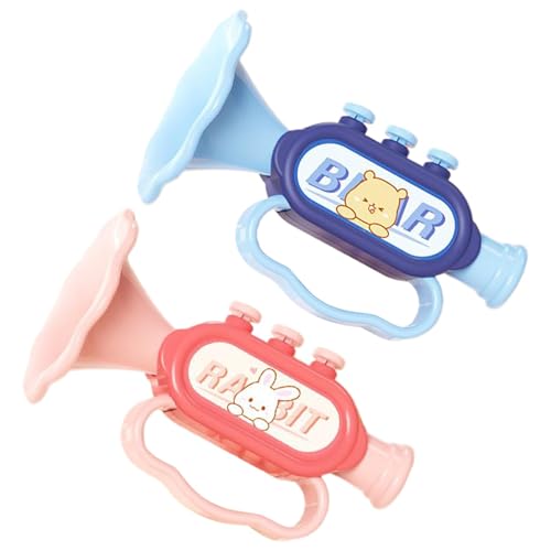 Iouyjiu Kids Trumpet Preschool Musical Instrument, Early Learning Toy, Leichtes Design, glatte Kanten, ideal für Geburtstag und Weihnachten, 14 x 7 x 8 cm von Iouyjiu