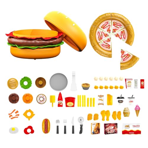 Iouyjiu Lebensmittelspielzeug-Sets für die Küche | Ideales Lebensmittelspielzeug für Küchen-Set, sensorisches Lernspielzeug für den Großen Hamburger für das Vorschulalter, zu Hause verwendbar Iouyjiu Lebensmittelspielzeug-Sets für die Küche | Ideales Lebensmittelspielzeug für Küchen-Set, sensorisches Lernspielzeug für den Großen Hamburger für das Vorschulalter, zu Hause verwendbar von Iouyjiu