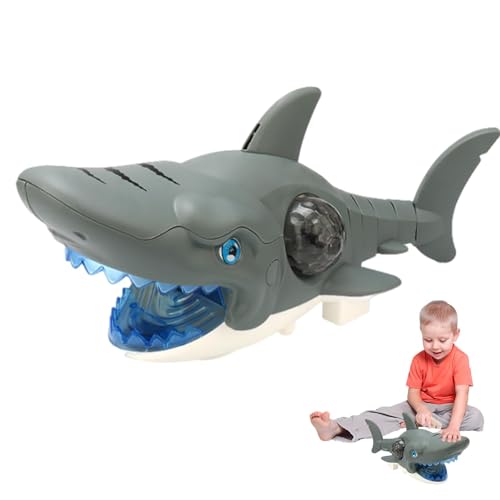 Iouyjiu Light Up Shark Toy, Realistic Moving Shark Toy, Interactive Shark Toy for Children, Oceans Themed Sensory Toys 12.6x4.53x5.31 Inches for Kids, Home, Kindergarten, Nursery von Iouyjiu