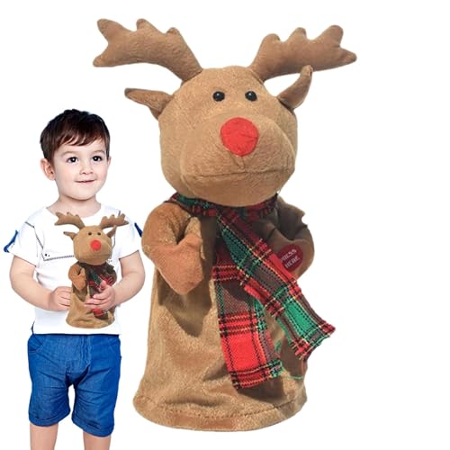 Iouyjiu Musical Dancing Reindeer Christmas Toy | Animated Stuffed Plush Toy with Music & Movement | Fun Holiday Decor for Boys & Girls | Soft Christmas Plush Toy for and Family Gatherings von Iouyjiu