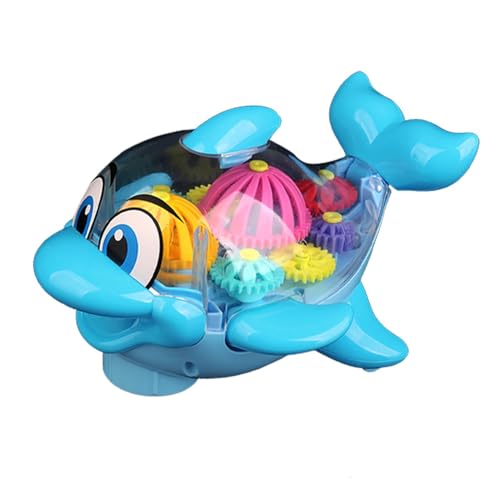 Iouyjiu Musical Dolphin Toy, Dolphin Simulation Toy, Colorful Dolphin Toy, Flexible and Musical Dolphin Toy with Clear Back Design, Colorful Lights and Electric Movement for Kids von Iouyjiu