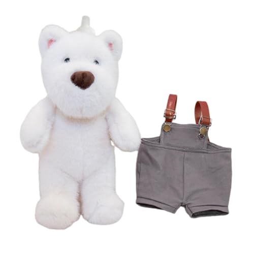 Iouyjiu Plüschtier, Hundekissen, Huggable Design, Sturdy und Safe Material, weich, Tierpuppe, West Highland Look, Plüschspielzeug für Schlaf und Spielen, 40,9 cm von Iouyjiu