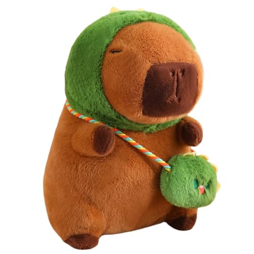 Iouyjiu Plüschtier, gefülltes Tier, niedliches und bequemes Capybara-Design, niedliche weiche Puppe, mit abnehmbarem Rucksack für Kinder und Mädchen, 24 x 17 x 7 cm x 3,94 cm von Iouyjiu