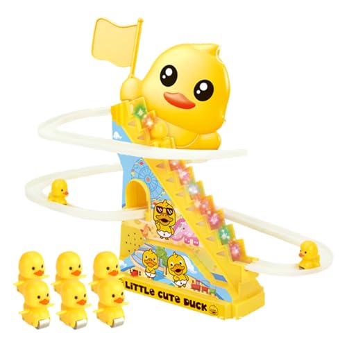 Iouyjiu Small Ducks Climbing Toys, Electric Stair Climbing Track Set, Colorful Slide with Lights and Music, Enhanced Musical Experience, Sturdy Abs Material, 26 x 14 x 24 cm Iouyjiu Small Ducks Climbing Toys, Electric Stair Climbing Track Set, Colorful Slide with Lights and Music, Enhanced Musical Experience, Sturdy Abs Material, 26 x 14 x 24 cm von Iouyjiu