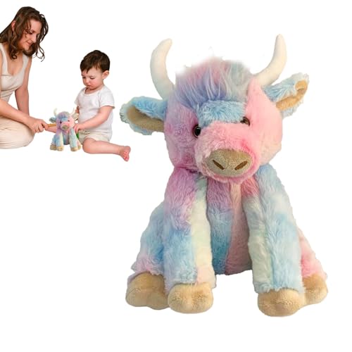 Iouyjiu Sound Making Plüschtier, bewegliche Fugenfüllung, Cuddly Cow Toy, niedliche Bauernhofdekoration, Kinderfreundlich, interaktives Tierspielzeug, Dichtungen, Plüsch, dekoratives Kissen für zu von Iouyjiu