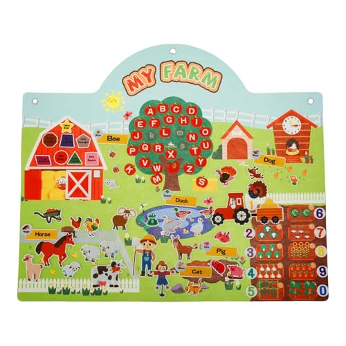 Iouyjiu Spielbrett für Kinder, Kleinkinder, Schule, buntes Filzbrett (1 Set) von Iouyjiu