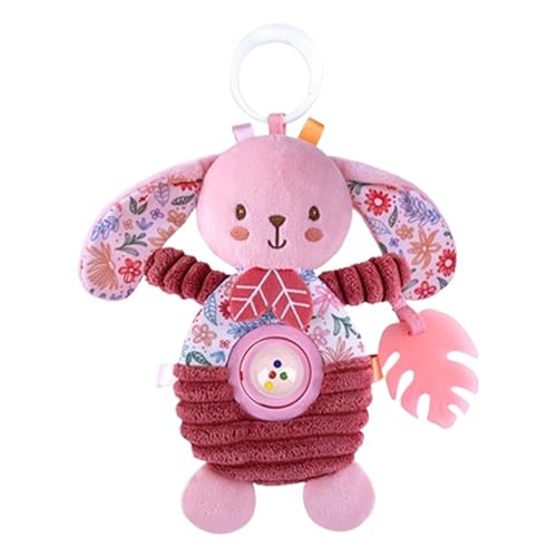 Iouyjiu Stroller Activity Toy, Stuffed Animal Rattle, Squeaky Stroller Toy, Baby Girl Rattles, Toddler Crib Toys, Squeaky Hanging Rattle Toy for Toddler Car Seats, Cribs, and Strollers von Iouyjiu