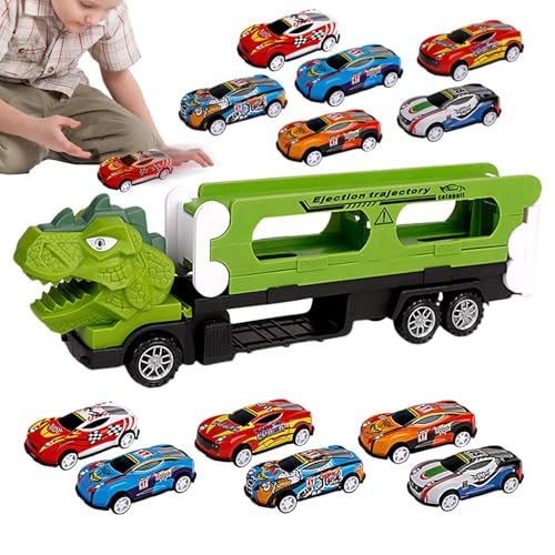 Iouyjiu Toddler Toy Trucks, Educational Car Toys, Dinosaur Game Set Dinosaur Toy Carrier Truck, Toddler Learning Toys with 12 Car Toys, Educational Dinosaur Transport Truck Games for Kids von Iouyjiu