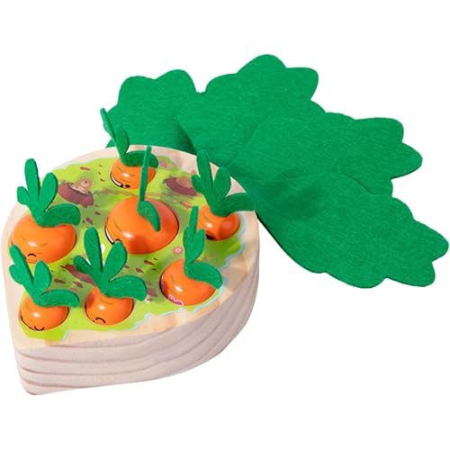 Iouyjiu Wooden Carrot Spielzeug für Kinder, Lernspielzeug für Kinder, Lernspielzeug, Baby Motor Skill Development Toy, Karrot Shaped Toddler Spielzeug, 31 x 13,5 cm für Zuhause, drinnen, Lernen, von Iouyjiu