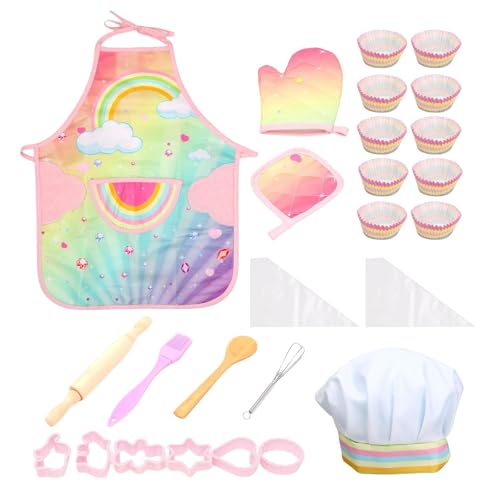 Kids Cooking Set | Pretend Kitchen Tools for 3+ | Fun Baking and Cooking Set for Boys and Girls | Complete Toddler Toy Kitchen Set for Pretend Play, Cooking and Baking Adventures von Iouyjiu