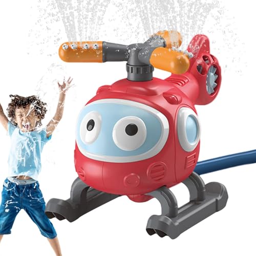 Kids Water Toy, Fun Helikopter Outdoor Water, 360 Grad Rotating Sprinkler, Compact Backyard Toy Size, Covers Wide Spray Area, for Lawn, Interactive Summer Splash, 1 Stück von Iouyjiu