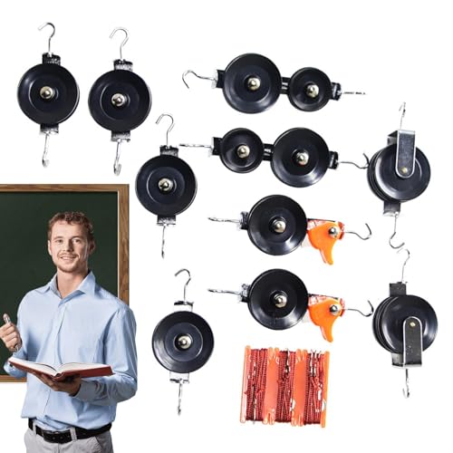 Physik-Pädagogisches Wissenschaftsset, Pulley Block Set, Physik Labor Wissenschaft Kit, Material Pulley Set für Wissenschaft Learning, Ideal für Primary und Secondary School Student Educational Labs von Iouyjiu