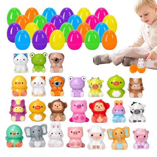 Prefilled Easter Eggs, Interactive Surprise Eggs with Toys, Fun Stress-Relief Fidget Pinching Tool for Kids & Adults, Portable Sensory Play for Easter Basket , 24 Pieces von Iouyjiu