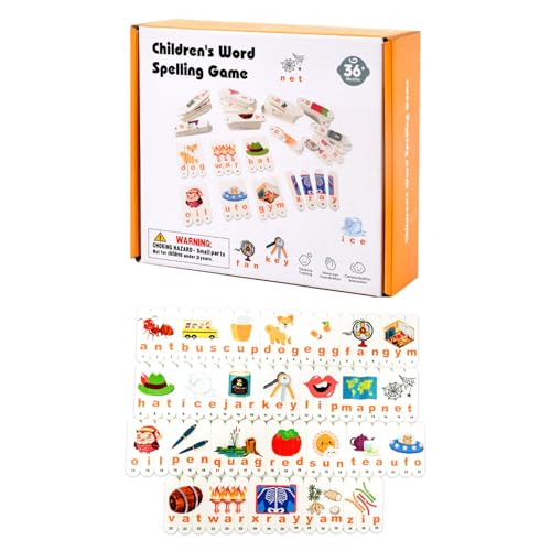 Rechtschreibspielzeug, interaktives Wortspiel, Alphabet -Puzzle -Lern -Set, Bildungslehrwerkzeug für pädagogische Vorschule, perfekt für Kinder, , Kindergarten, Homeschool, Klassenzimmerpraxi Rechtschreibspielzeug, interaktives Wortspiel, Alphabet -Puzzle -Lern -Set, Bildungslehrwerkzeug für pädagogische Vorschule, perfekt für Kinder, , Kindergarten, Homeschool, Klassenzimmerpraxi von Iouyjiu