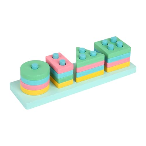 Shape Sorter Toy, bunte Shape Blocks, Kinder-Puzzle, interaktives Matching-Spiel, feine Motorskillsentwicklung, Lernspielzeug, sicheres Material, perfekt für Stocking Stuffers und frühes Lernen von Iouyjiu