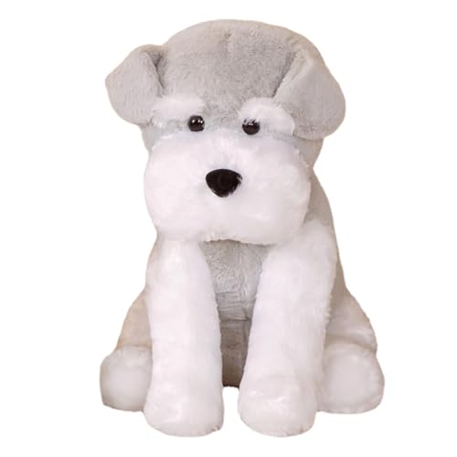 Stuffed Animal, Plush Toys, Dog Toys, Soft and Huggable Cuddly Schnauzer Toy Design for Kids Birthday Present and Playtime for Both Boys and Girls. 13.7 Inches Gray von Iouyjiu