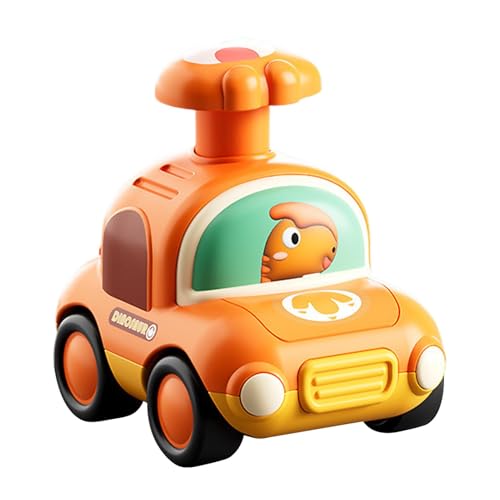 Whistle Sound Push Car Toy, Dinosaur Push Car, Whistle Push Car, Press Car with Whistle Toy for Childrens and Young Kids to with and Enhance Motor Skills Development von Iouyjiu