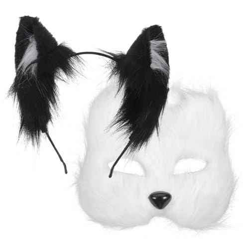 Ipetboom 1 Satz Fuchs-masken-set Zubehör Für Halloween-kostüme Cosplay-maske Maske Für Erwachsene Halloween-tiermaske Einzigartige Halloween-party-maske Cosplay-halloween-maske Plüsch von Ipetboom