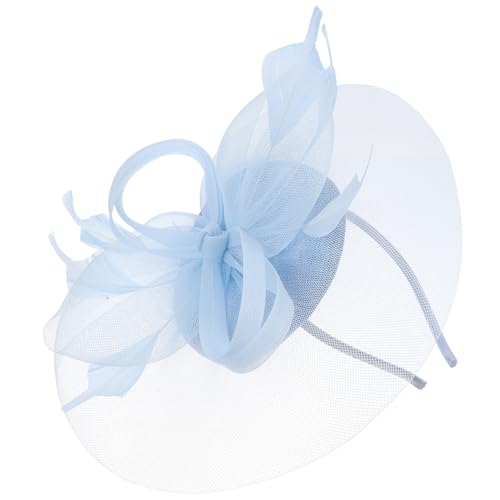 Ipetboom 1 Stück Braut-Fascinator-Hut – Party-Fascinator-Stirnband Damen- -Fascinator-Hut Hut-Fascinator Mesh-Stirnband Damen-Fascinator Für Hochzeit (Himmelblau) von Ipetboom