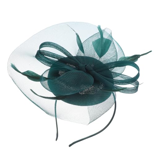 Ipetboom 1 Stück Braut-Fascinator-Hut – Tea-Party-Fascinator-Stirnband Damen- -Fascinator-Hut Hut-Fascinator Netz-Stirnband Damen-Fascinator Für Hochzeit (Grün) von Ipetboom