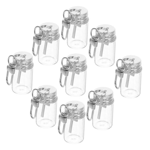 Ipetboom 10 Stück Teiliges Glas Wunschflaschen Schlüsselanhänger mit Metallverschluss Kleine Transparente Fläschchen als Anhänger DIY Dekoration für Besondere Anlässe und Kreative Ipetboom 10 Stück Teiliges Glas Wunschflaschen Schlüsselanhänger mit Metallverschluss Kleine Transparente Fläschchen als Anhänger DIY Dekoration für Besondere Anlässe und Kreative von Ipetboom