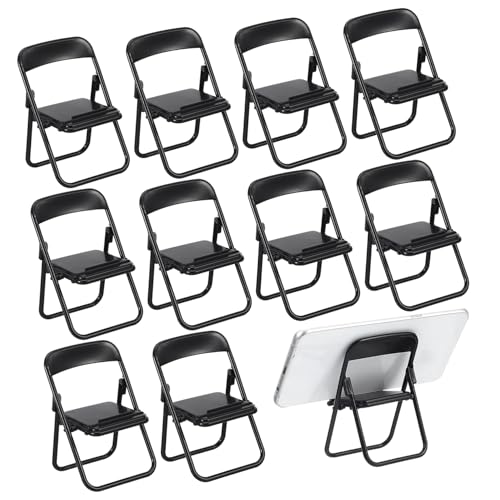 Ipetboom 12 Stück Teiliges Mini Klappstühle Möbelmodell Schwarz Realistische Kleine Stühle für Miniatur Dekoration DIY Zubehör für Puppenhäuser Langlebig und Vielseitig Einsetzbar Ipetboom 12 Stück Teiliges Mini Klappstühle Möbelmodell Schwarz Realistische Kleine Stühle für Miniatur Dekoration DIY Zubehör für Puppenhäuser Langlebig und Vielseitig Einsetzbar von Ipetboom