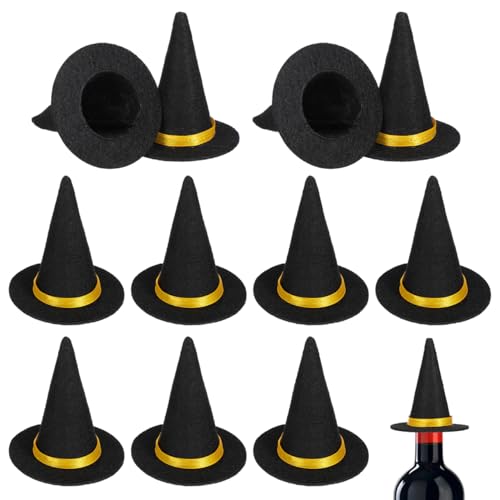 Ipetboom Halloween Deko Mini Hexenhut - 12st Kleine Hexenhüte Aus Filz Zum Basteln Mini Weinflaschen Flaschenhüte Weinflaschenhut Halloween Weinstopper Esstisch Filzstoff Zubehör Party Dekoration Ipetboom Halloween Deko Mini Hexenhut - 12st Kleine Hexenhüte Aus Filz Zum Basteln Mini Weinflaschen Flaschenhüte Weinflaschenhut Halloween Weinstopper Esstisch Filzstoff Zubehör Party Dekoration von Ipetboom