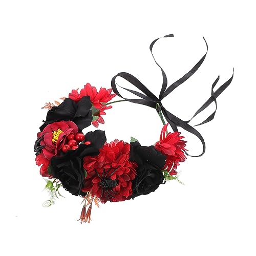 Ipetboom 1Stk Halloween-Kranz rote Stirnbänder Kostüm Zubehör lustig Band halloween haarschmuck halloween party deko weihnachtsdeko gruseliger Kopfschmuck Cosplay-Requisiten Schaum Black von Ipetboom