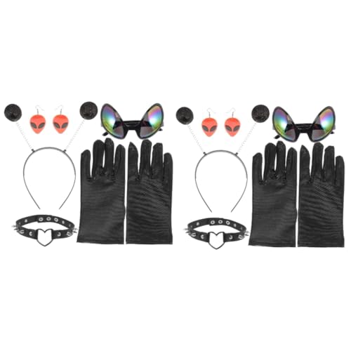 Ipetboom 2 Sätze Lustige Brille Außerirdischer Erwachsene Stirnbänder Schnapsgläser Haarband Einzigartige Brille Party-kostüm- Brille Und Stirnband Cosplay-brille Plastik Black Ipetboom 2 Sätze Lustige Brille Außerirdischer Erwachsene Stirnbänder Schnapsgläser Haarband Einzigartige Brille Party-kostüm- Brille Und Stirnband Cosplay-brille Plastik Black von Ipetboom