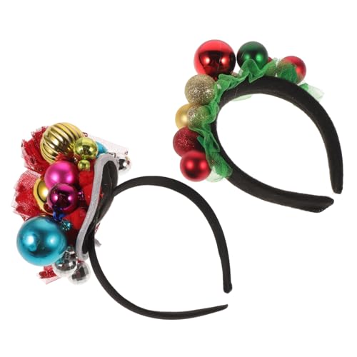 Ipetboom 2 Stk Weihnachtsglocken-Stirnband Weihnachts-Cosplay-Kopfbedeckung Haarschmuck für den Abschlussball weihnachtshaarspangen weihnachts haarspangen Haarband dekorative Haarspange von Ipetboom