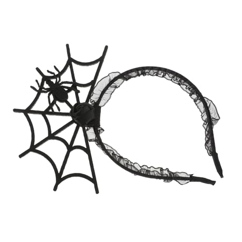 Ipetboom 2 Stücke Schwarz Polyester Halloween Stirnband Decor Halloween Festival Kopfbedeckung Cosplay Stirnband Stirnbänder Für Frauen von Ipetboom