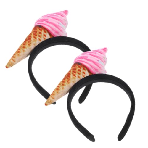 Ipetboom 2er Set Eiscreme Stirnband Für Damen Lustiges Kostü Zubehör Für Partys Schminken Und Gesichtspflege üßes Eiscone Design Ideal Für Feiertage Und Mottopartys von Ipetboom