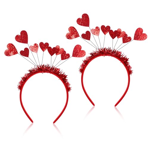 Ipetboom 2er Set Haarbänder Für Mädchen Zum Valentinstag Liebevolles Herz Design Mit Pailletten Stilvolle Haardekoration Für Besondere Anlässe Und Festlichkeiten von Ipetboom