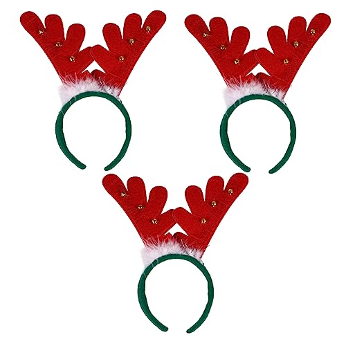 Ipetboom 3er Set Weihnachts Haarreif Mit Rentierförmigen Antlers Und Kleinen Glöckchen Festliche Kopfbedeckung Für Partys Weihnachten Und Feiertage Ideal Als Partygeschenk Oder von Ipetboom