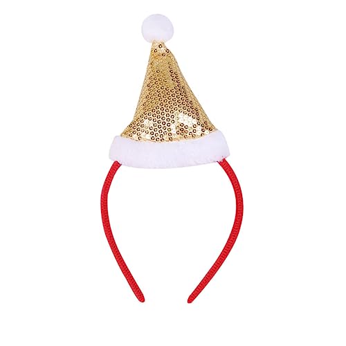 Ipetboom 4 Stück Weihnachtsmütze Haarbänder Weihnachts Haarband Weihnachtsmützenband Weihnachtsmütze Haarspangen Weihnachtsmützen Lustige Weihnachts Haar Accessoires Weihnachtsmütze von Ipetboom