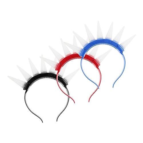 Ipetboom 4 Stück leuchtendes Stirnband stirnbänder LED- Haarschmuck für Leuchtender Haarschmuck halloween hair accessories geführte Kopfbedeckung LED-Stirnband Plastik von Ipetboom