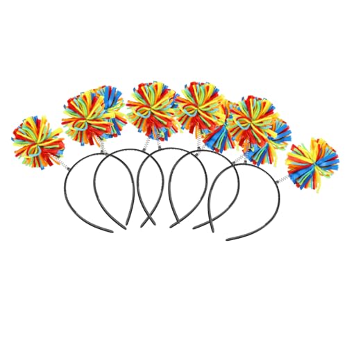 Ipetboom 5st Bobo-ball-stirnband Pelz Stirnband Rave Mädchen Kopfbedeckung -accessoire Stirnbänder Kopfschmuck Zum Tag Der Unabhängigkeit Mars Stirnband Poms Party Colorful Stoff von Ipetboom