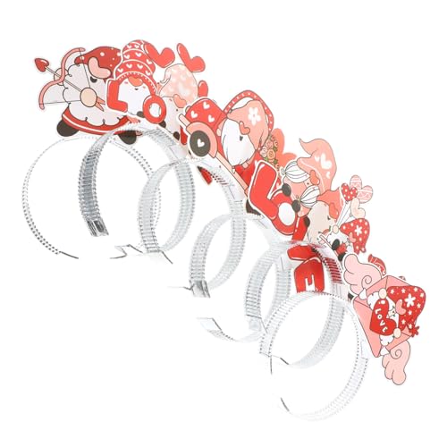 Ipetboom 6 Stk Valentinstag Stirnband Valentinstag-zwerg-stirnbänder Haarschmuck Zum Valentinstag Frauen Stirnband Haarschmuck Für Mädchen Stirnband Für Frauen Haarschmuck Für Damen Papier von Ipetboom