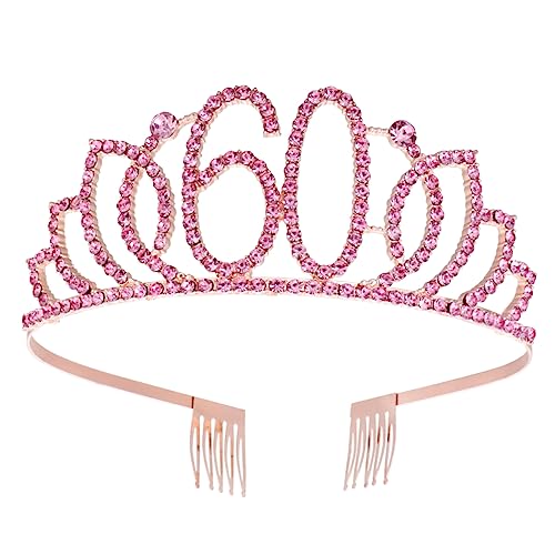 Ipetboom Geburtstagstorte Dekoration Damen Stirnbänder Kuchendekorationen Geburtstag Kopfbedeckung Mädchen Stirnband Haarschmuck Für Frauen Alles Zum 60. Geburtstag Tiara Zahl Krone von Ipetboom