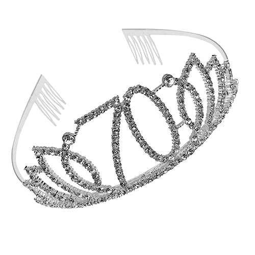 Ipetboom Haarschmuck Birthday Crown geburtstagskrone Geburtstagsgeschenke geburtstagsdeko gebutagsdeko Kopfbedeckung Stirnbänder Kopfschmuck geburtstagstorte Dekoration Zahl Krone Silver von Ipetboom