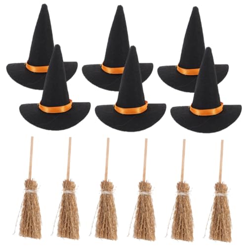 Ipetboom Halloween Dekorationsset Teilig mit Mini Hexenhüten und Handgewebten Besen Wiederverwendbar Leicht für DIY Basteln Partydeko Kleine Räume Schule Büro Kreative Halloween Gestaltung Ipetboom Halloween Dekorationsset Teilig mit Mini Hexenhüten und Handgewebten Besen Wiederverwendbar Leicht für DIY Basteln Partydeko Kleine Räume Schule Büro Kreative Halloween Gestaltung von Ipetboom