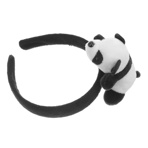 Ipetboom Panda Stirnband Lustiges Stirnband Kosmetik Stirnband Panda Puppen Stirnband Süßes Tier Kopfstück Plüsch Makeup Stirnband Panda Kopfbedeckung Pandas Stirnbänder Lustiges Tier von Ipetboom