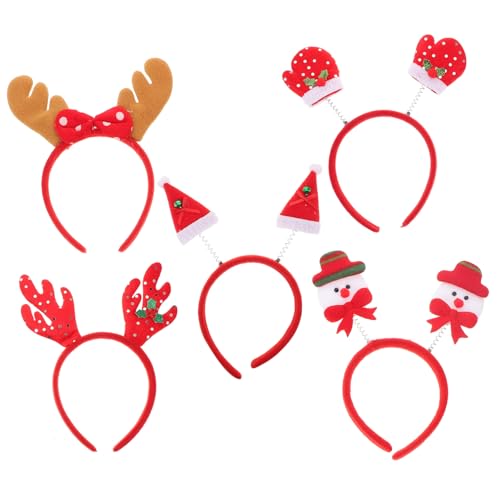 Ipetboom Weihnachts Haarbänder Dekorative Weihnachtsmütze Und Schneemann Haarschmuck Für Erwachsene Perfektes Accessoire Für Party Und Festlichkeiten Muster Variieren von Ipetboom