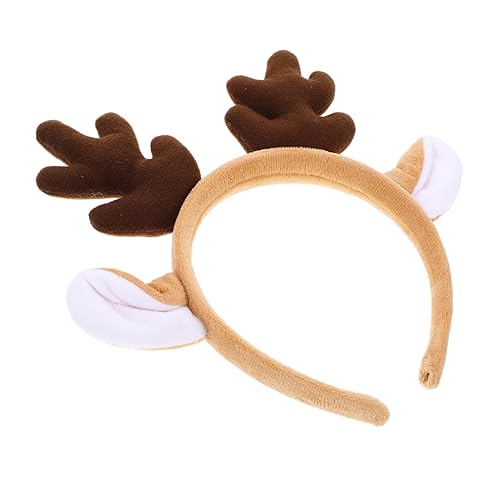 Ipetboom Weihnachtsgeweih Stirnband Rentier Ohr Stirnband Wandschlüsselhalter Urlaubs Haar Accessoires Bär Schlaf Kopfhörer Rentier Geweih Festival Haardekoration Hirsch Kostüm von Ipetboom